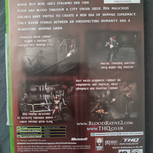 BloodRayne 2 Xbox Original game, action