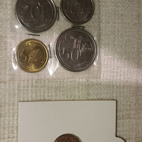 Singapore coin 1-5-10-20-50 cents 1994-2016 new