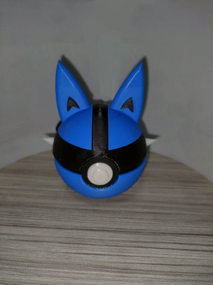 Lucario Poké Ball 3D printed collectible, new