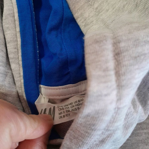 Boys' sweatshirt 8-10 years H&M like new, gray and blue