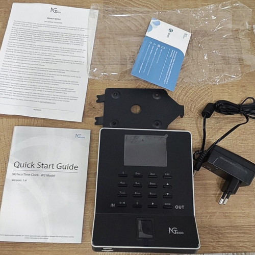 NGTeco Time Clock W2 Fingerprint Attendance Terminal new