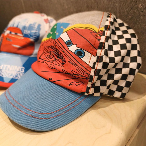 Lightning McQueen Cars kids hats used, pack of 2