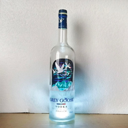 Grey Goose Vodka Magnum 1.75L illuminated decorative bottle like new