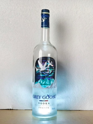 Grey Goose Vodka Magnum 1.75L illuminated decorative bottle like new