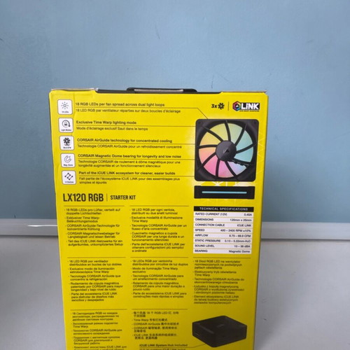 Corsair fans new set of 3 pcs 120mm RGB