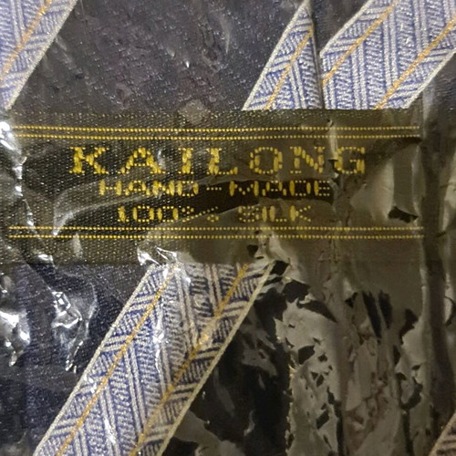 Vintage Kailong handmade silk tie new, 100% silk