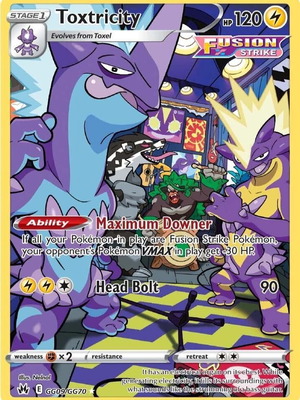 Toxtricity GG09/GG70 ολοκαίνουργια συλλεκτική κάρτα Pokemon