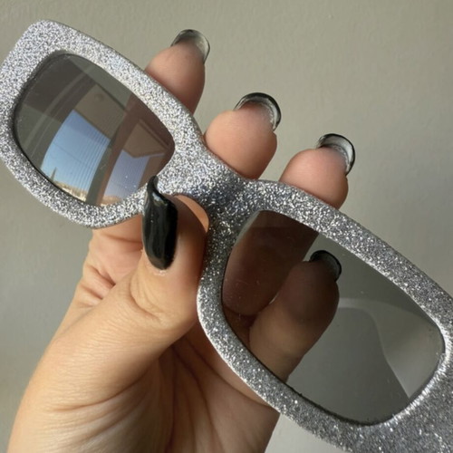 Glitter sunglasses brand new silver unisex for adults and kids