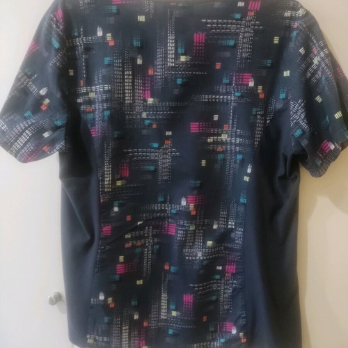 Cherokee scrubs like new, colorful blouse M and pants S