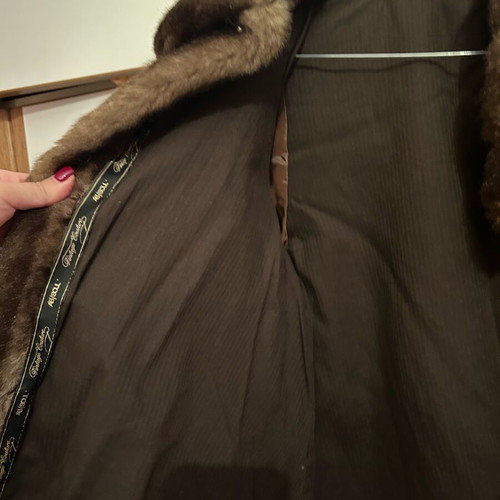 Vintage synthetic Italian fur bolero size 46 like new, brown, AB/SOUL