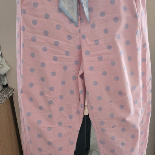 Polka Dot Pants with Scarf Medium like new, pink and blue