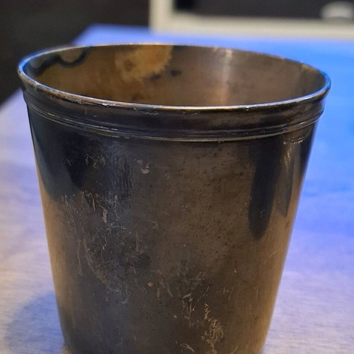 Christofle silver-plated cup used, 1960s vintage