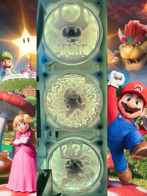 SuperMario PC fan covers, pack of 3, 3D printed