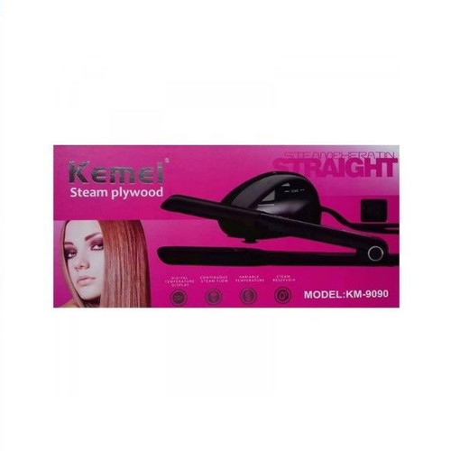Kemei KM-9090 Hair Straightener with Steam and Adjustable Temperature New