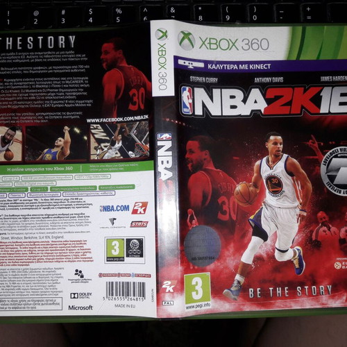 NBA 2K16 Xbox 360 game, used, with manual