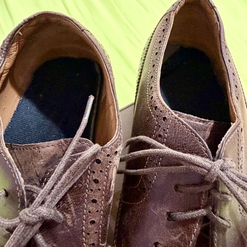 Clarks men's casual leather shoes, brown, size 44