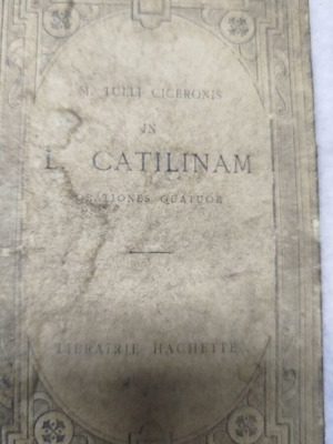 Book used The Four Orations of M. Tullius Cicero French