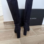 Kalogirou knee-high suede boots size 40 like new, bluenotte