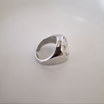 Steel adjustable ring silver color like new