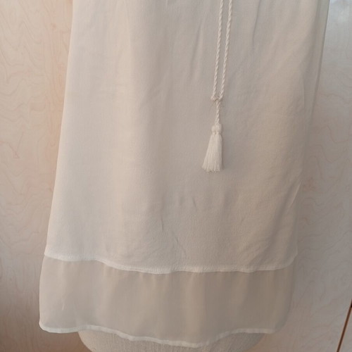 Tunic cotton white with cord Strativarius size XL like new
