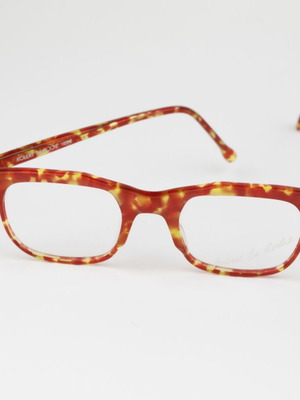 Robert La Roche Vintage 80s Glasses New Red Amber