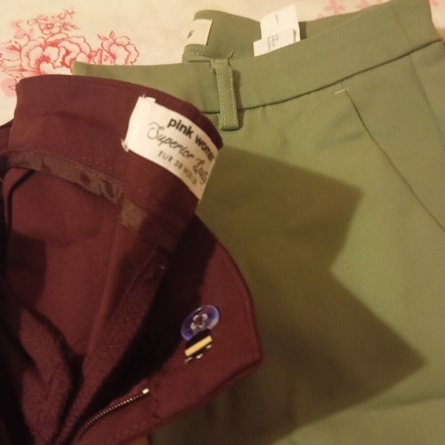 Pink Woman chinos new, size M 38 10, set of three