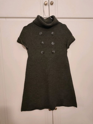 ZARA blouse dress used, knitted, dark gray, size M