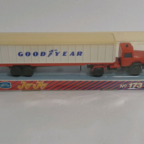 Joy Toy Iveco truck No 173 with Goodyear trailer new