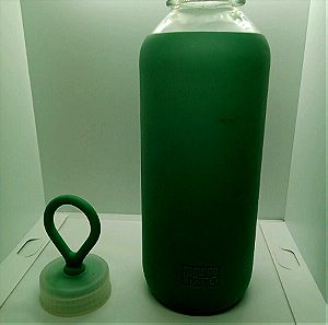 Γυάλινο μπουκάλι με κάλυμμα σιλικόνης θερμός 500ml