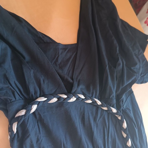 Marks & Spencer Black Blouse Medium/Large like new with built-in strap top
