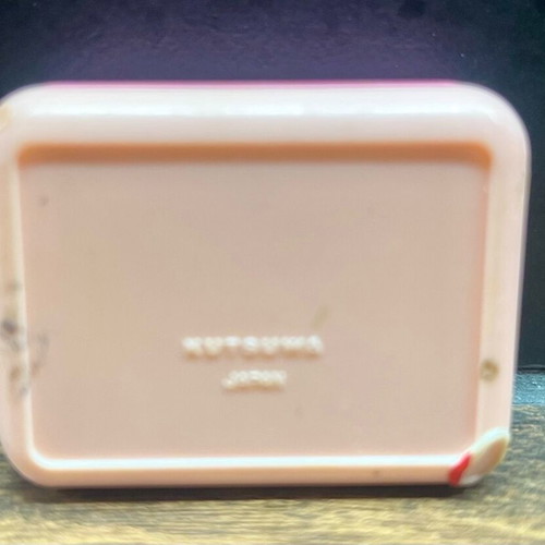 Vintage pink box "Beautiful Sunday" Kutsuwa Japan used