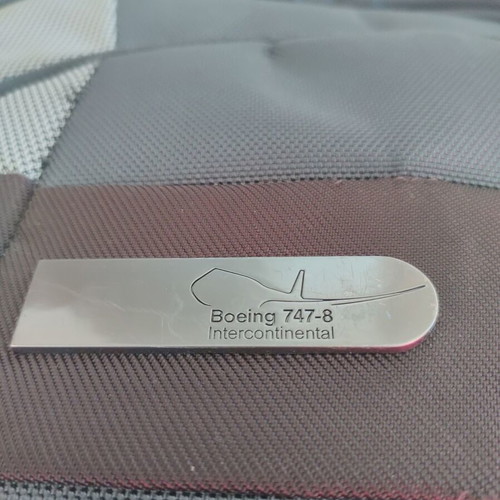 Collectible Boeing 747-8 Lufthansa backpack used, gray
