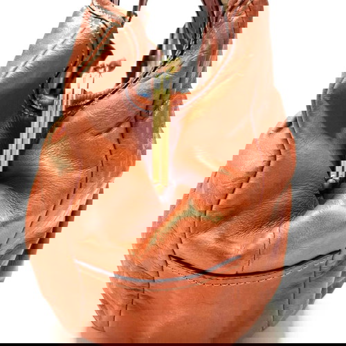 Coach оранжева кожена чанта за рамо употребявана