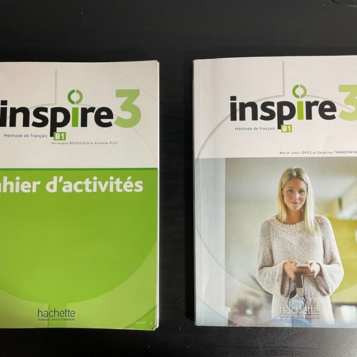 Inspire 3 Methode de francais books used, Livre de l'eleve and Cahier d'activites