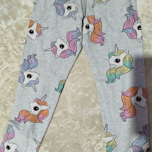 Unicorn short-sleeve top and leggings 140 cm like new, H&M
