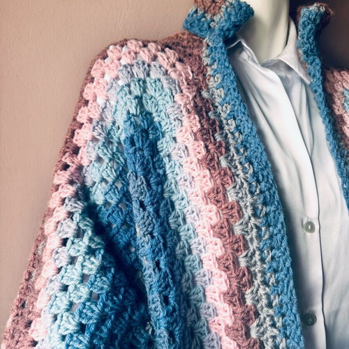 Handmade knitted cardigan new in pastel shades