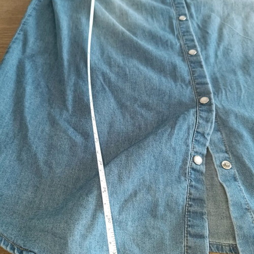 Stradivarius denim dress like new, blue turquoise, size S