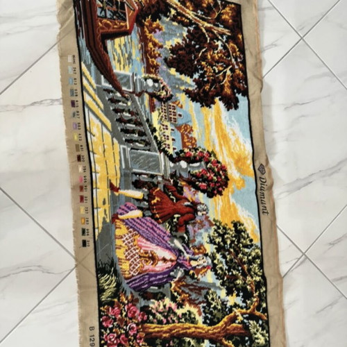 Diamant embroidered canvas used 60x125