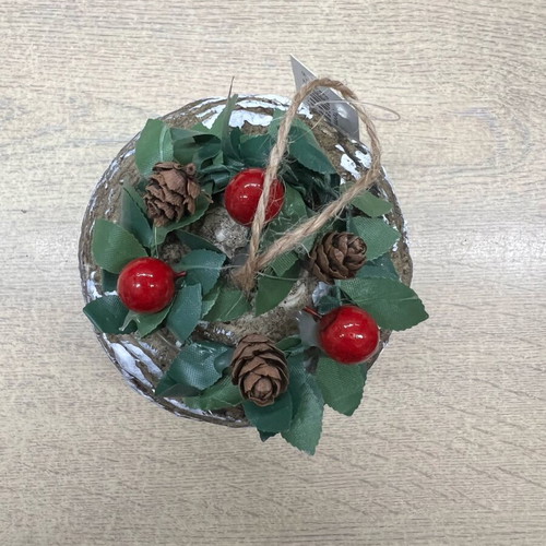 Christmas ball new, set of 6, height 10 cm