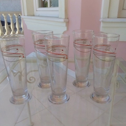 Douwe Egberts glasses like new, set of 5