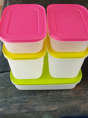Tupperware freezer set 5 pieces new