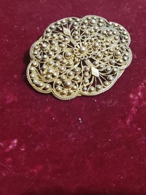 Filigree handmade silver 1000 grade pin new