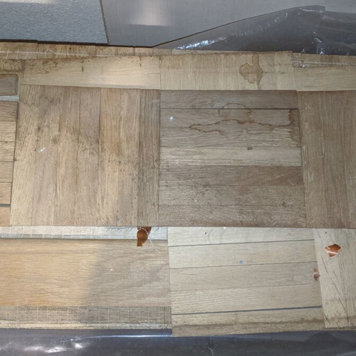 Mosaic parquet tiles new, solid oak wood on mesh
