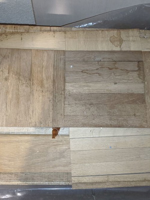Mosaic parquet tiles new, solid oak wood on mesh