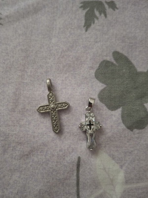 Two small cross pendants