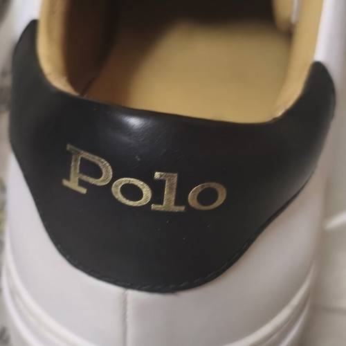 Polo Ralph Lauren Jermain II leather sneakers, white with black detail