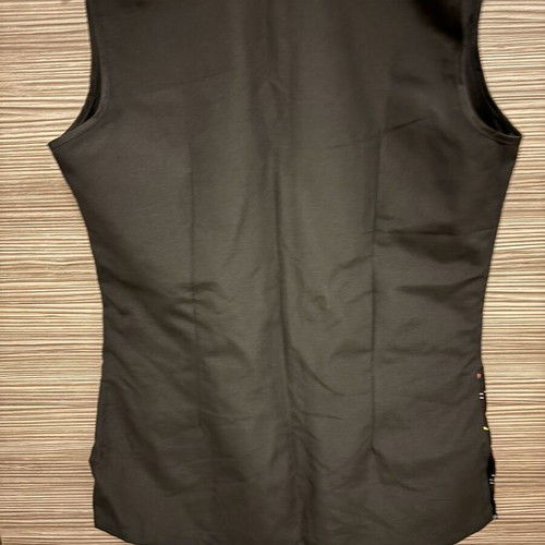 Vest used, black with unique unicorn pattern, size L