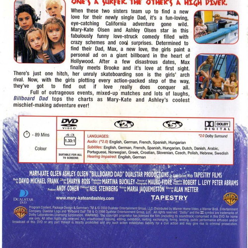 Billboard Dad DVD used, comedy and romance with subtitles