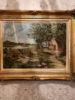 Painting like new signed by Greek artist A. K. 65cm x 55cm