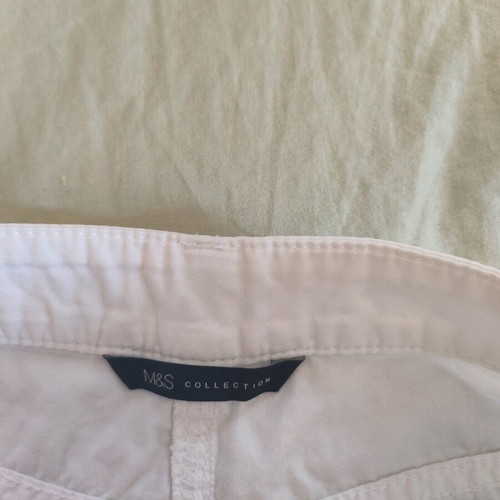 White M&S cotton shorts size UK10/38 like new